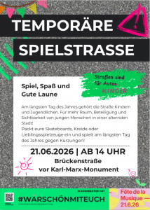 temporäre_Spielstraße 21.06.2026 ab 14:00 Brückenstraße, Chemnitz